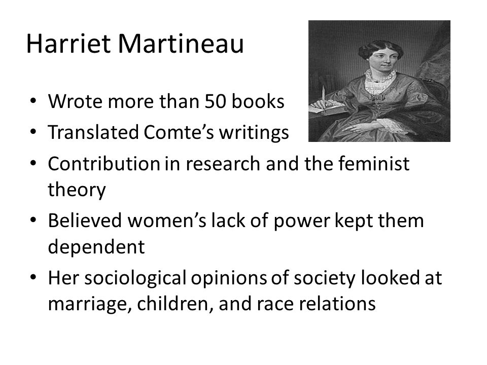 The social theories of harriet martineau